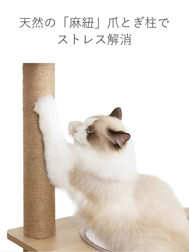 キャットタワーねこぞくスカイタワー木製据え置き