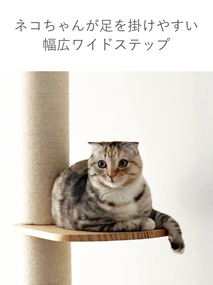 キャットタワーねこぞくブーレ木製突っ張りスリム