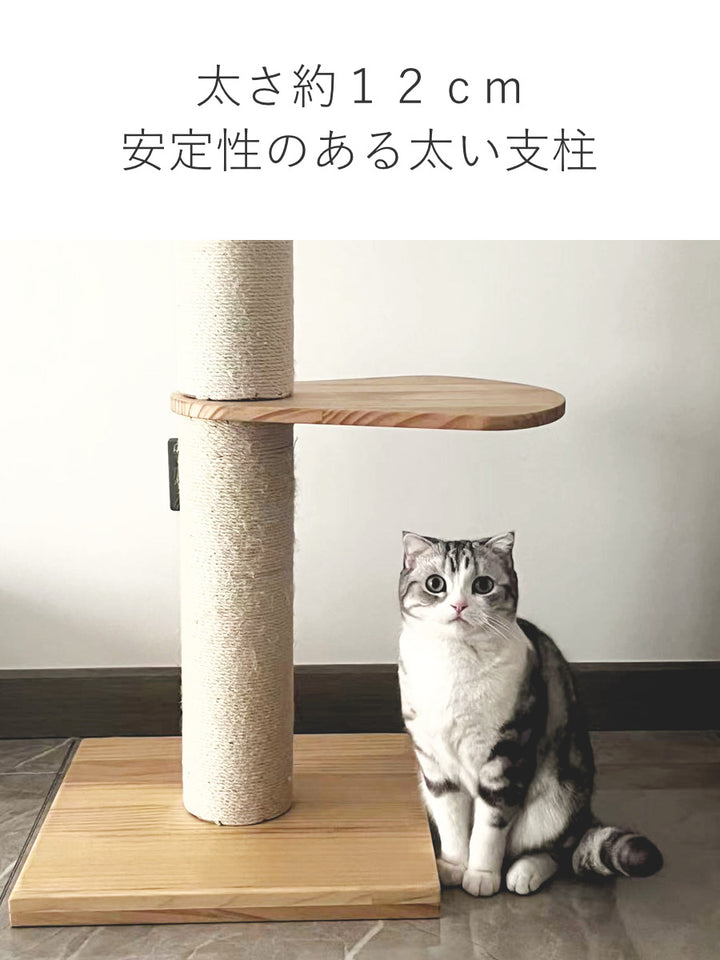 キャットタワーねこぞくブーレ木製突っ張りスリム