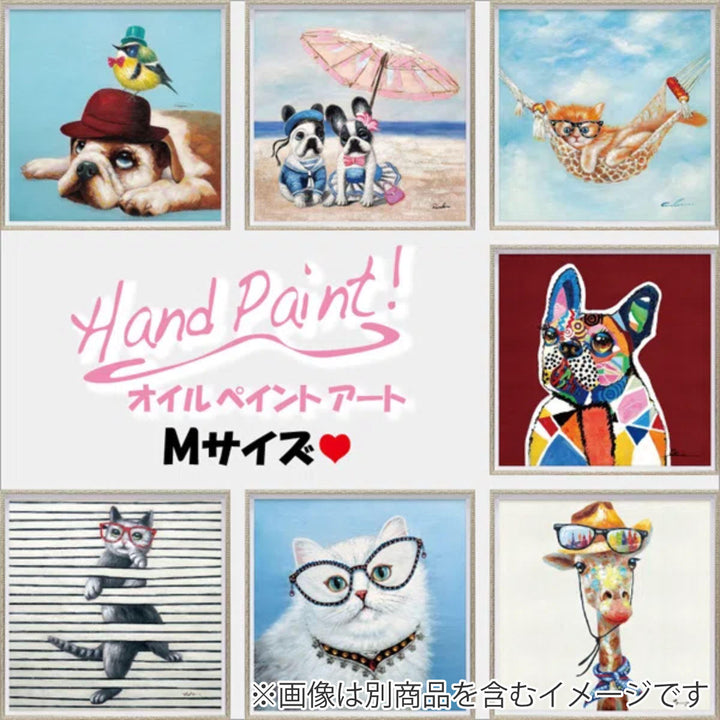 アートパネルオイルペイントアート『プレシャスキャット』63×63cm