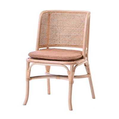 ダイニングチェア ラタン 座面高45cm クッション付 天然木 CALM