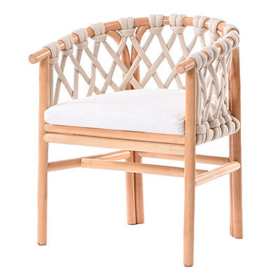 ロープチェア ラタン 座面高45cm クッション付 Breeze