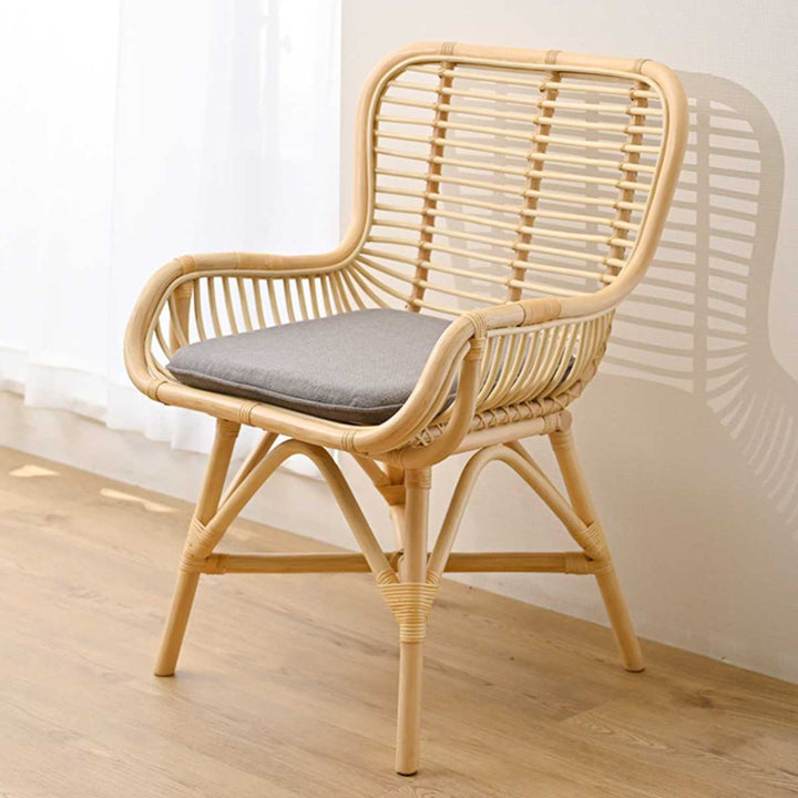 ダイニングチェアラタン座面高45cmクッション付Breeze