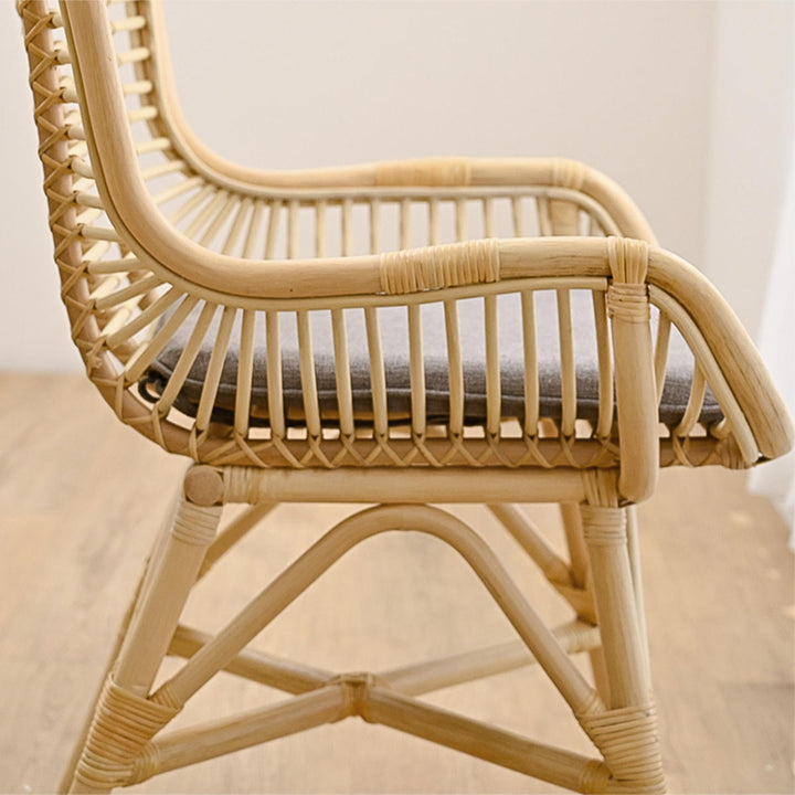 ダイニングチェアラタン座面高45cmクッション付Breeze