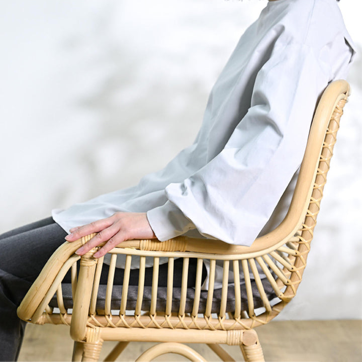 ダイニングチェアラタン座面高45cmクッション付Breeze