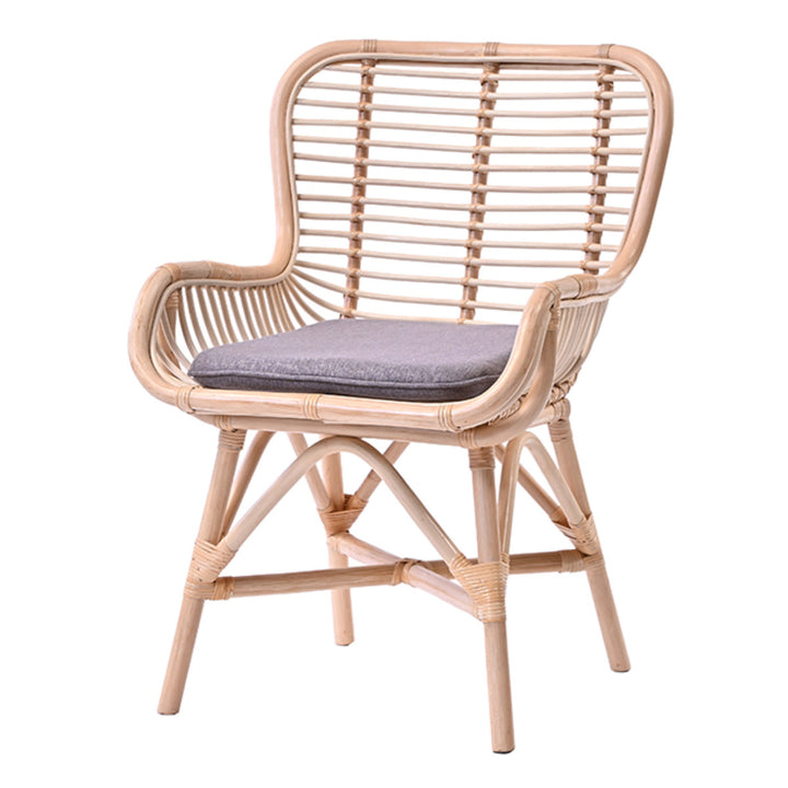 ダイニングチェアラタン座面高45cmクッション付Breeze