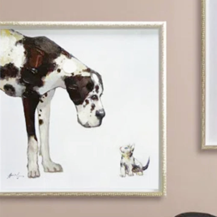 アートパネルオイルペイントアート『ベストフレンド』63×63cm