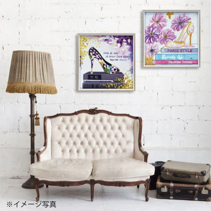 アートパネルオイルペイントアート『ユーアンドミー』63×63cm