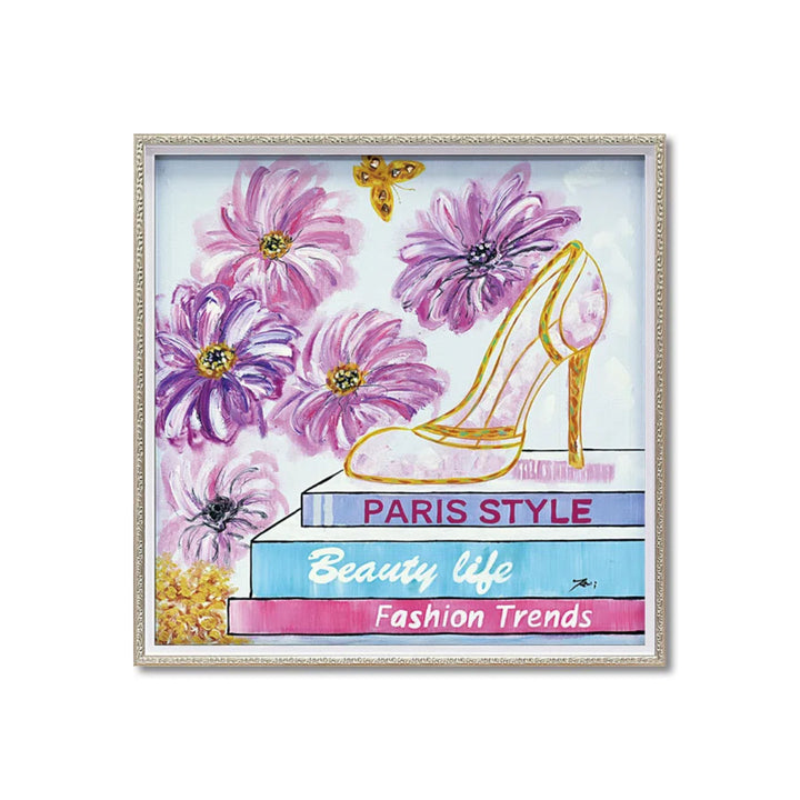 アートパネルオイルペイントアート『ビューティフルライフ』63×63cm