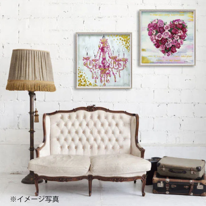 アートパネルオイルペイントアート『ラブシャンデリア』63×63cm