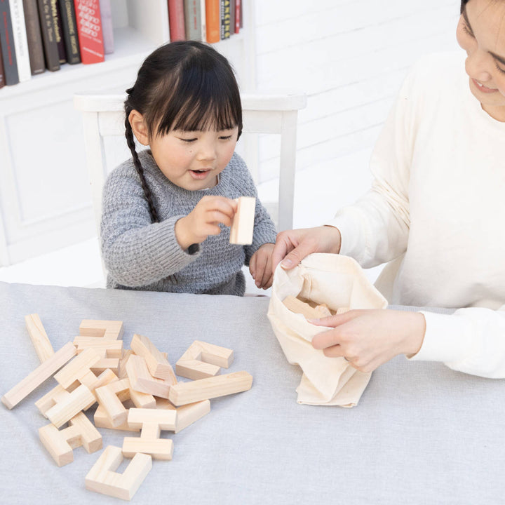 知育玩具積み木ひのきの積み木HUIフーイおもちゃ