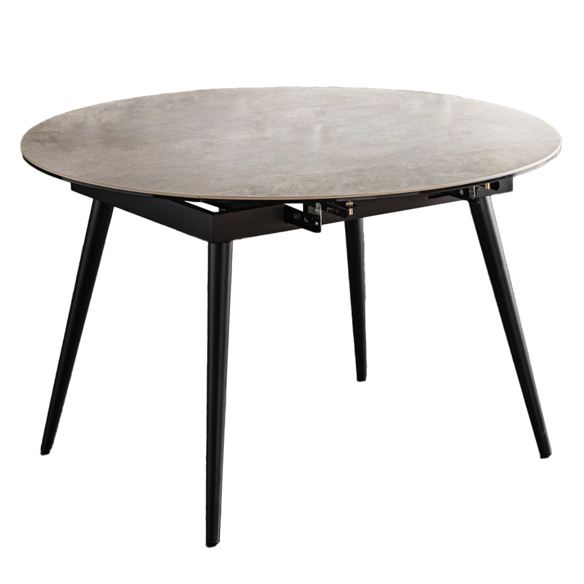 ダイニングテーブル 伸縮式 セラミック天板 円型 半円型 72～120cm UP