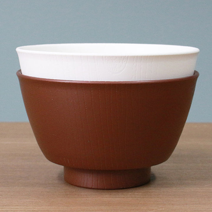茶碗370ml持ちやすい木製風介護食器プラスチック製バイオマス原料使用日本製