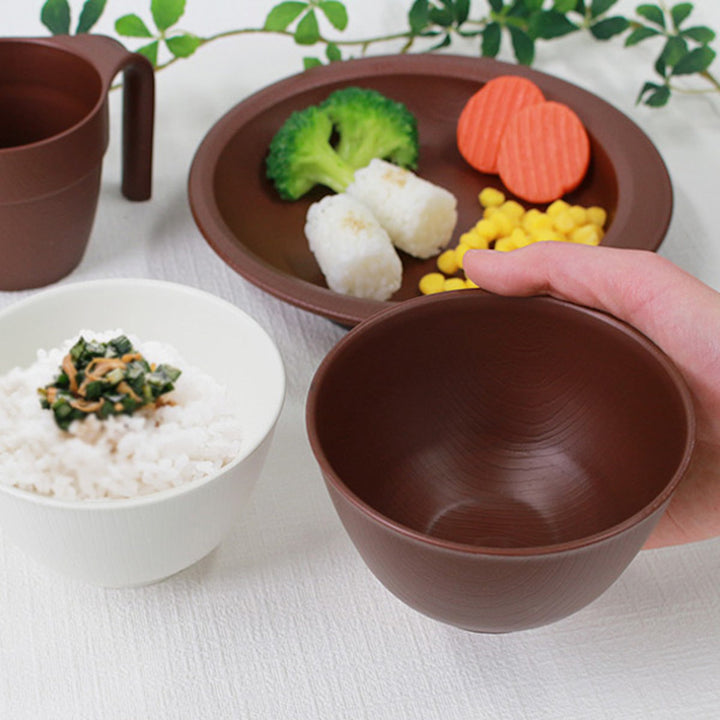 汁椀330ml持ちやすい木製風介護食器プラスチック製バイオマス原料使用日本製