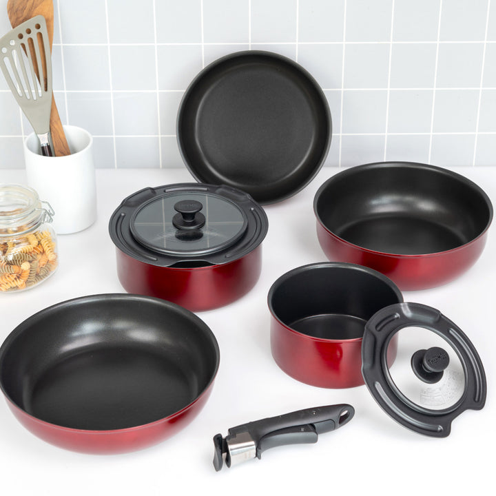 サーモス取っ手のとれるフライパン8点セットIH対応着脱ハンドル式食洗機対応KSD-8A