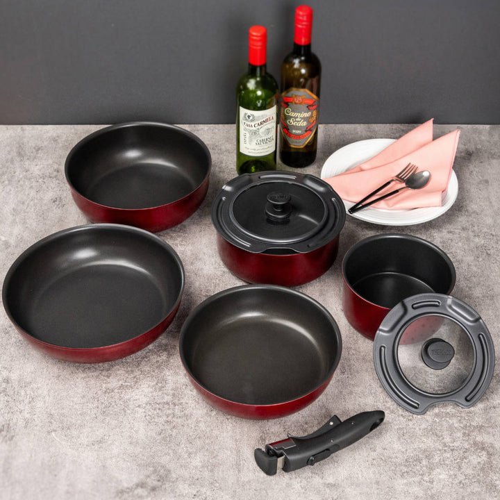 サーモス取っ手のとれるフライパン8点セットIH対応着脱ハンドル式食洗機対応KSD-8A