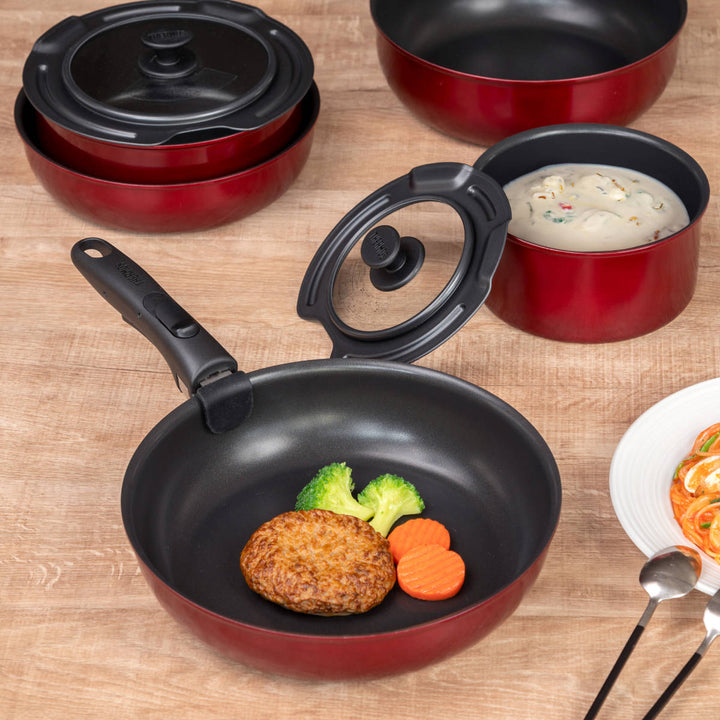 サーモス取っ手のとれるフライパン8点セットIH対応着脱ハンドル式食洗機対応KSD-8A