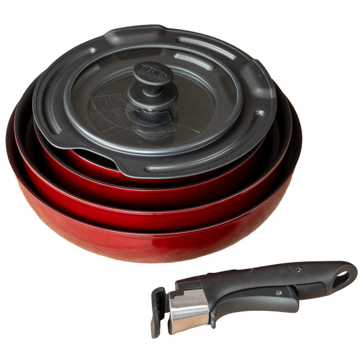 サーモス取っ手のとれるフライパン8点セットIH対応着脱ハンドル式食洗機対応KSD-8A