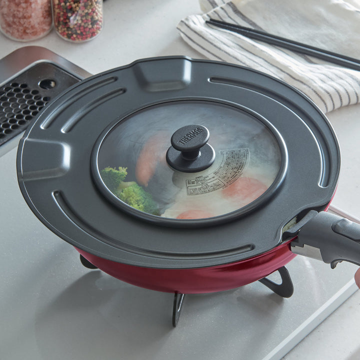 サーモスフライパン蓋26～28cmデュラブルシリーズ取っ手のとれる鍋専用