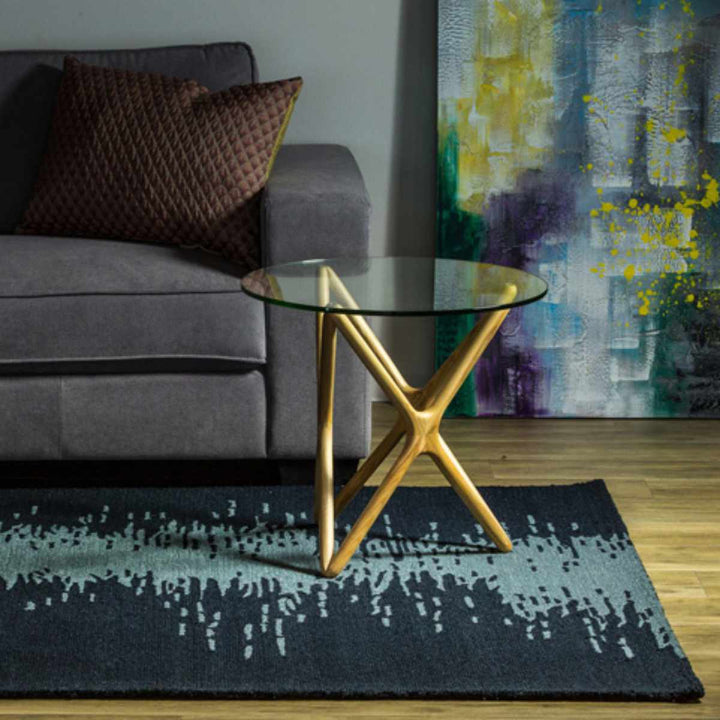 ラグ手織りイカットIKATO140×200cmホットカーペット対応