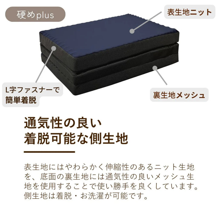 ウレタンマットレスシングル三つ折り体圧分散圧縮梱包SleepingGear日本製