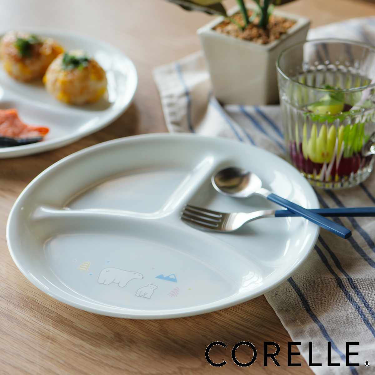 ランチプレート 21.5cm CORELLE コレール シロクマ 強化ガラス – ハウジー