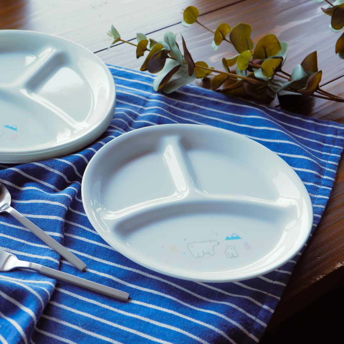ランチプレート 21.5cm CORELLE コレール シロクマ 強化ガラス – ハウジー