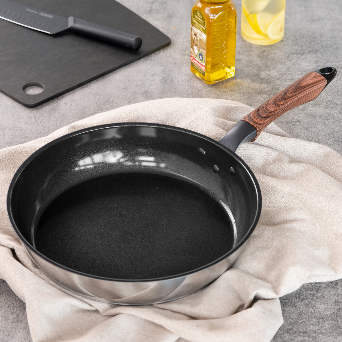 フライパン 28cm 深型 IH対応 セラミックコート メセラゼロ いため鍋