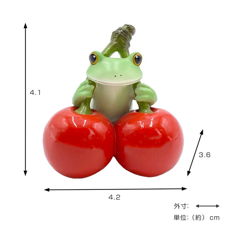 コポーさくらんぼとカエルカエル置物