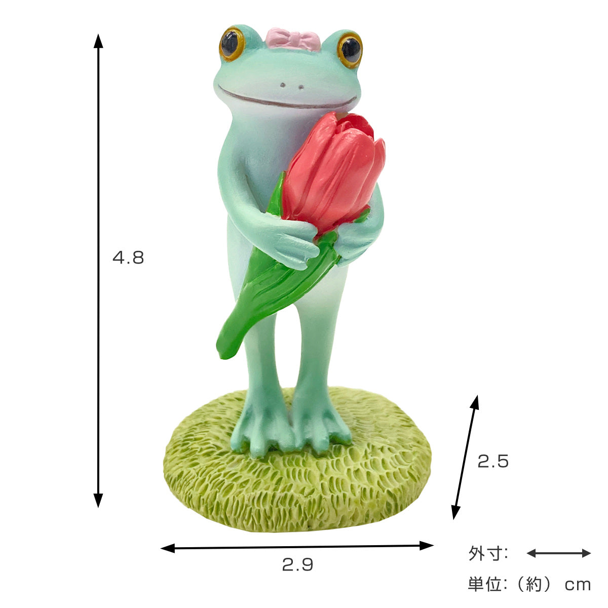 コポー チューリップとコポミ カエル 置物 – ハウジー