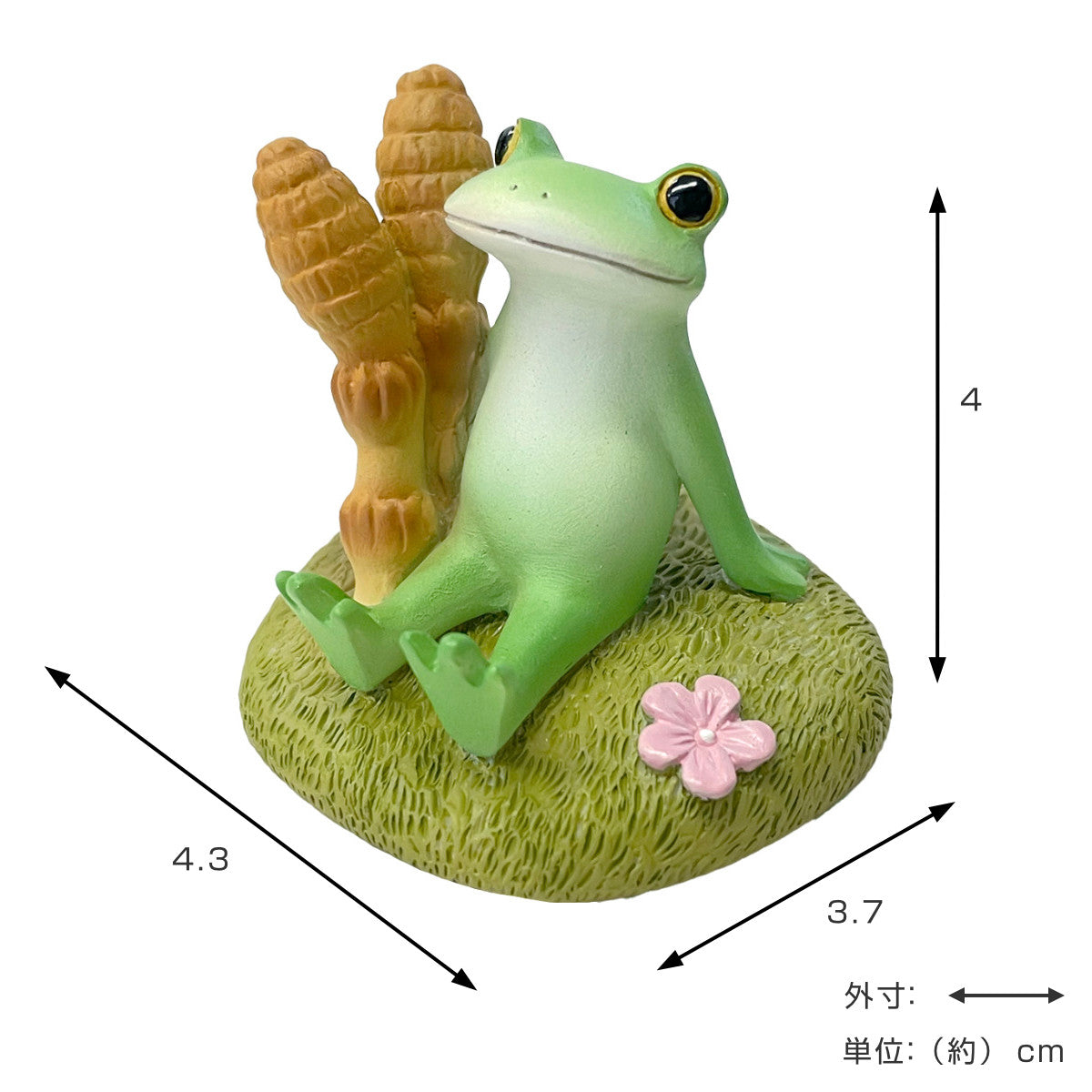 コポー つくしとカエル カエル 置物 – ハウジー