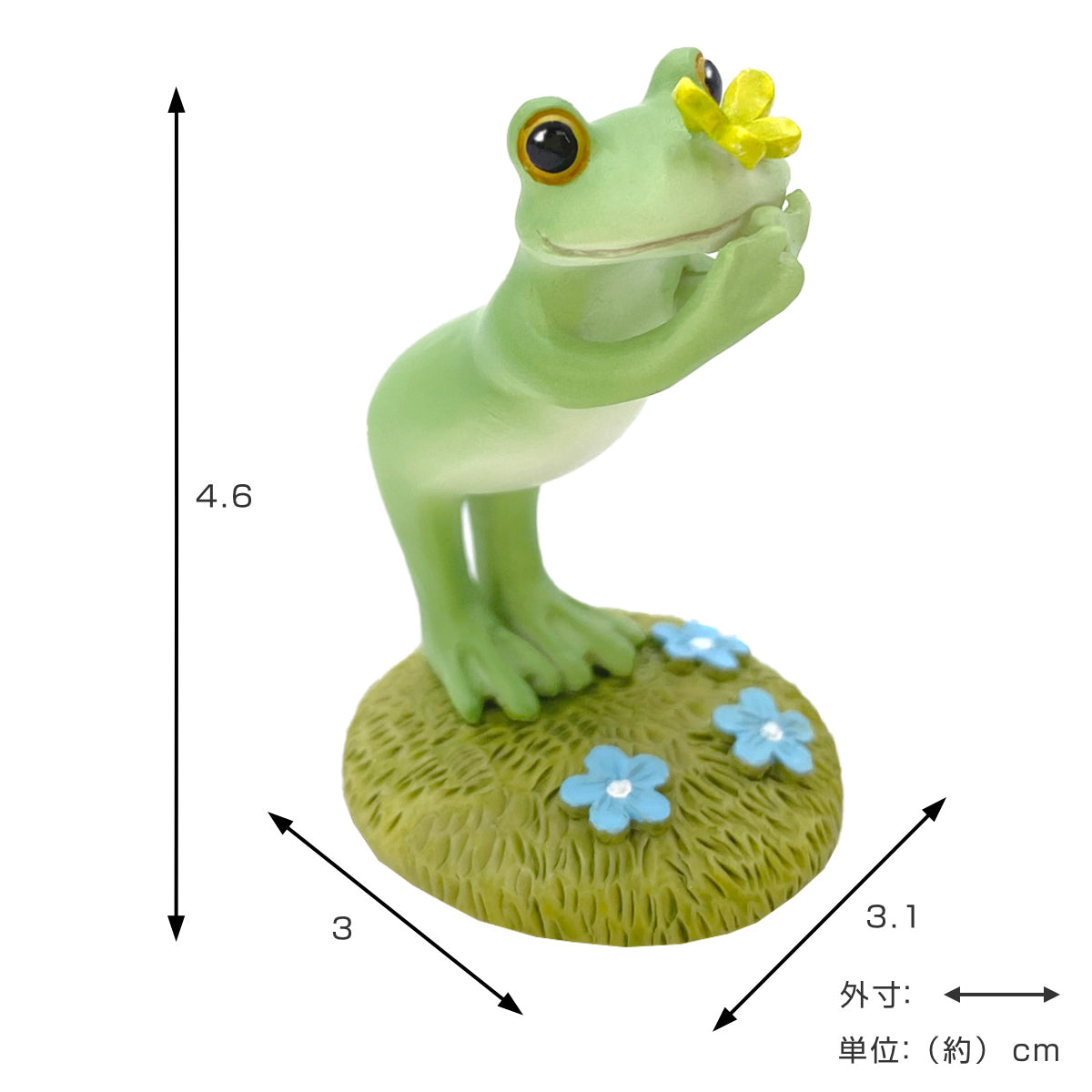 コポー ちょうちょとカエル カエル 置物 – ハウジー