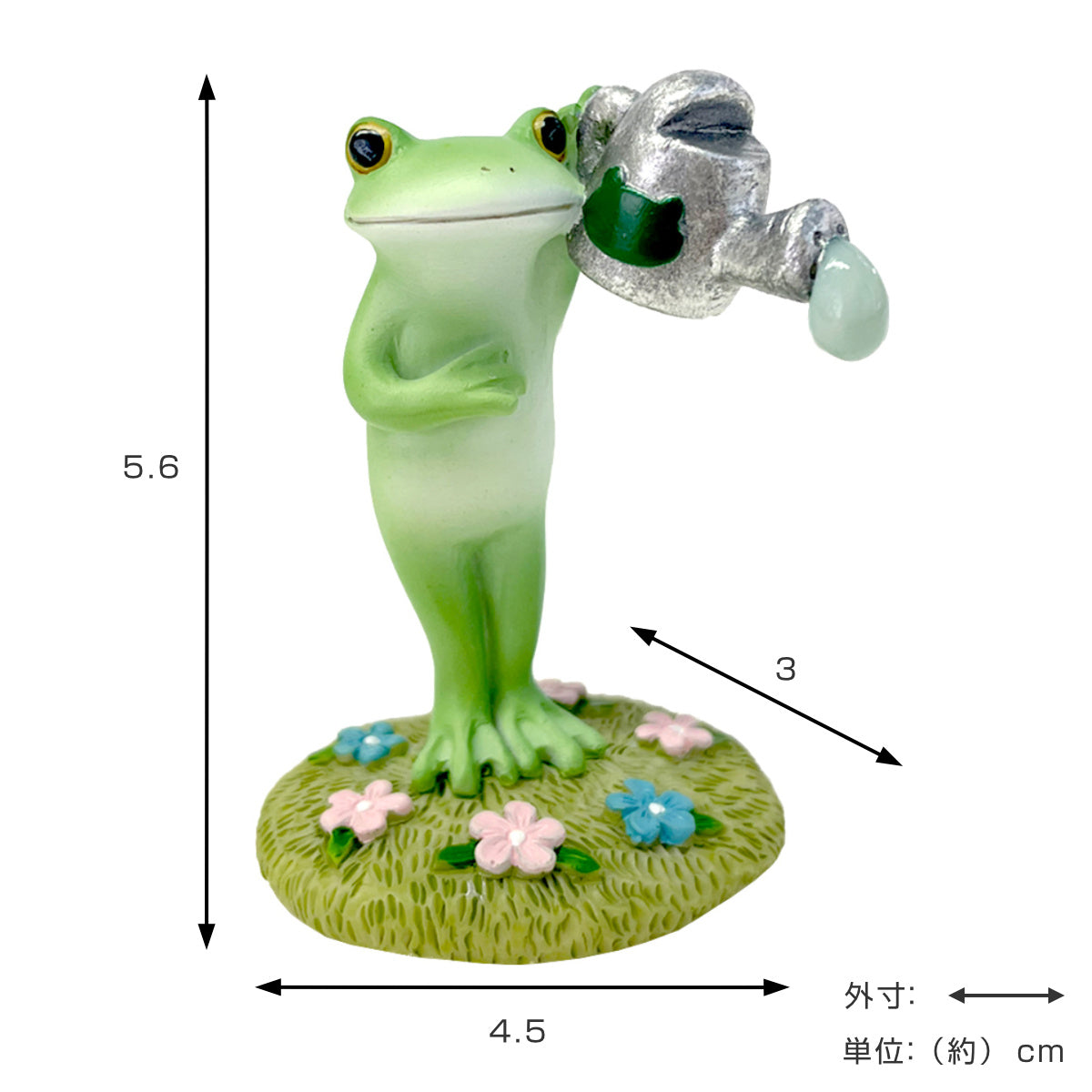 コポー 水をかけるカエル カエル 置物 – ハウジー