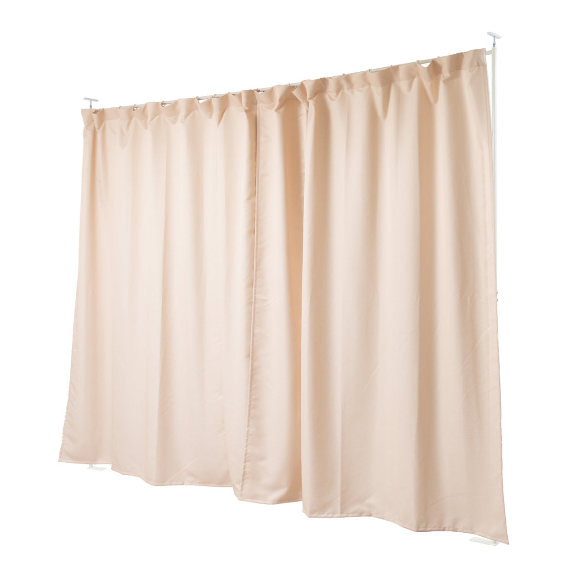 突っ張り 伸縮カーテン ストレートタイプ 幅162-360cm カーテン2枚