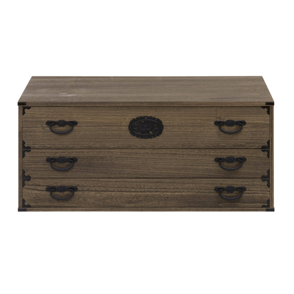 桐民芸箪笥幅99.5cm3段積み重ね時代