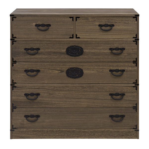 桐民芸箪笥幅99.5cm5段積み重ね時代