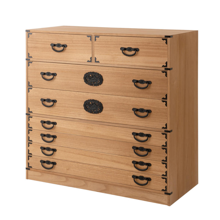 桐民芸箪笥幅100cm7段水性塗装積み重ね室町