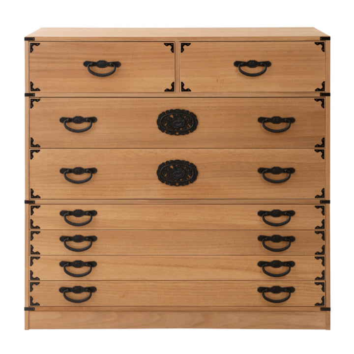 桐民芸箪笥幅100cm7段水性塗装積み重ね室町