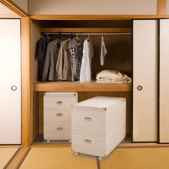 桐ひな人形ケース幅42cm3段キャスター付日本製完成品