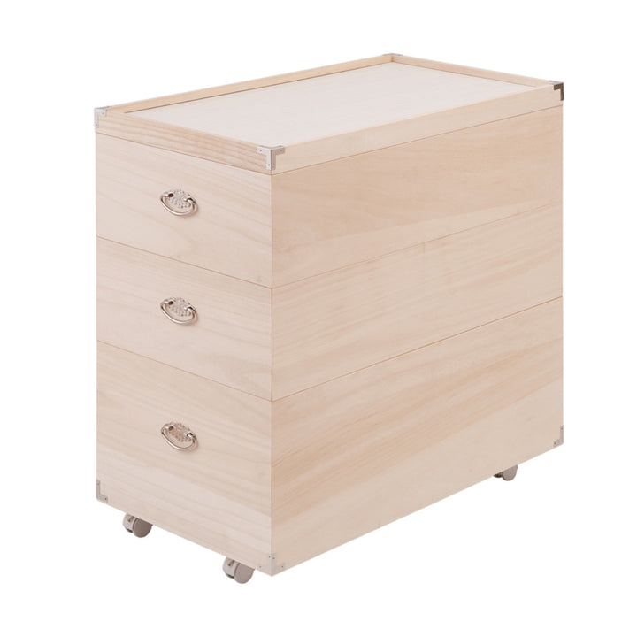 桐ひな人形ケース幅42cm3段キャスター付日本製完成品