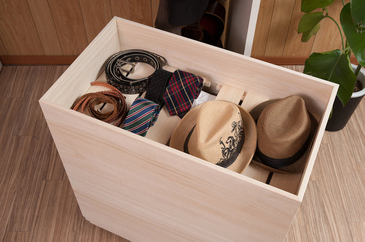 桐ひな人形ケース幅42cm深型キャスター付日本製完成品