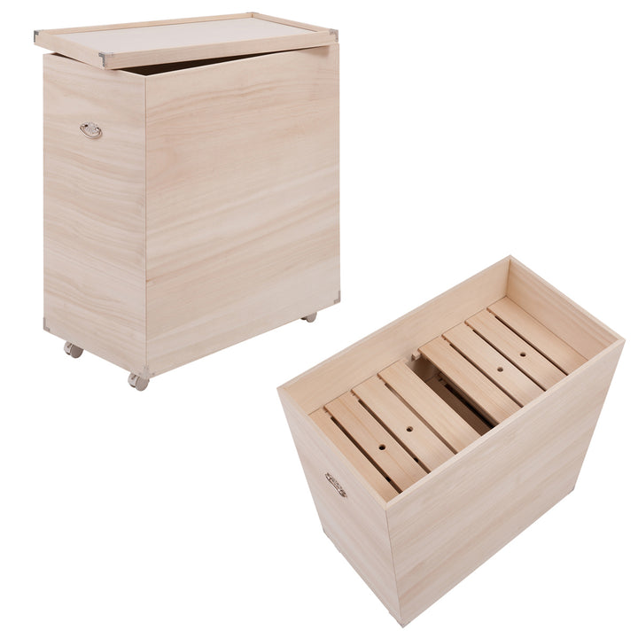 桐ひな人形ケース幅42cm深型キャスター付日本製完成品