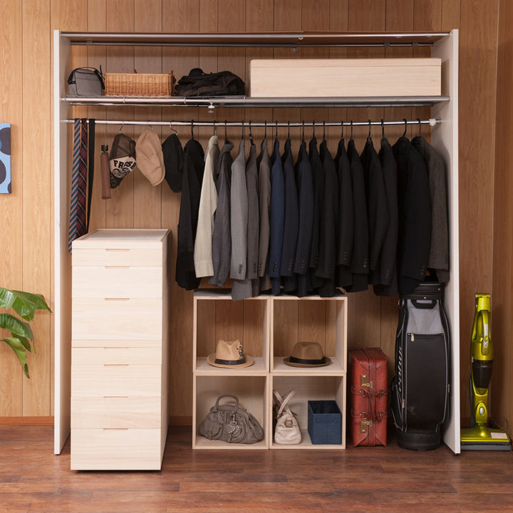 桐衣装ケース幅42cm4段キャスター付き日本製完成品桐心