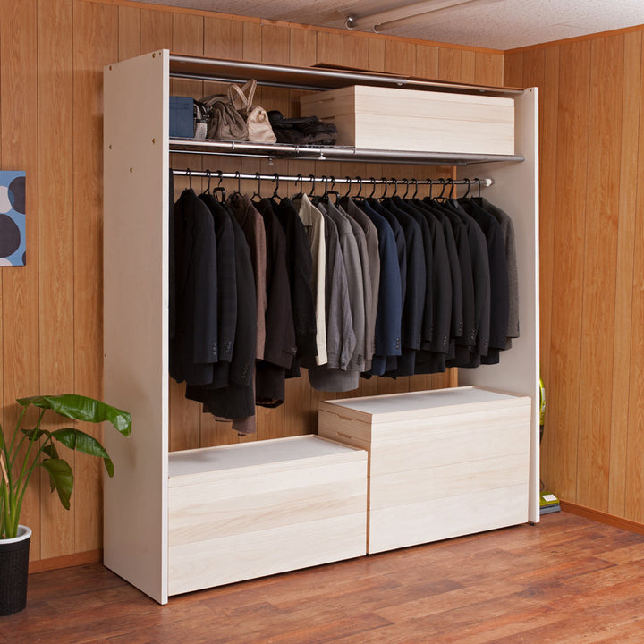 桐衣装ケース幅42cm4段キャスター付き日本製完成品桐心