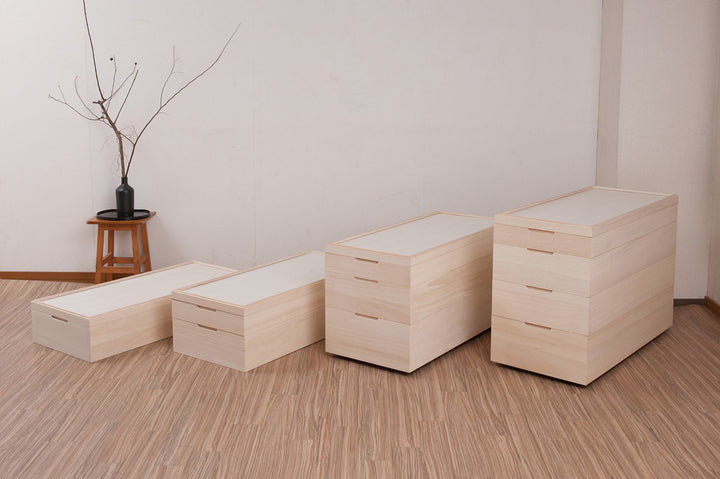 桐衣装ケース幅42cm4段キャスター付き日本製完成品桐心