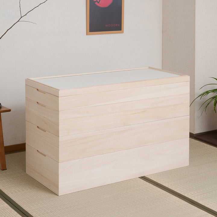 桐衣装ケース幅42cm4段キャスター付き日本製完成品桐心