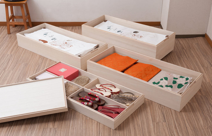 桐衣装ケース幅42cm4段キャスター付き日本製完成品桐心