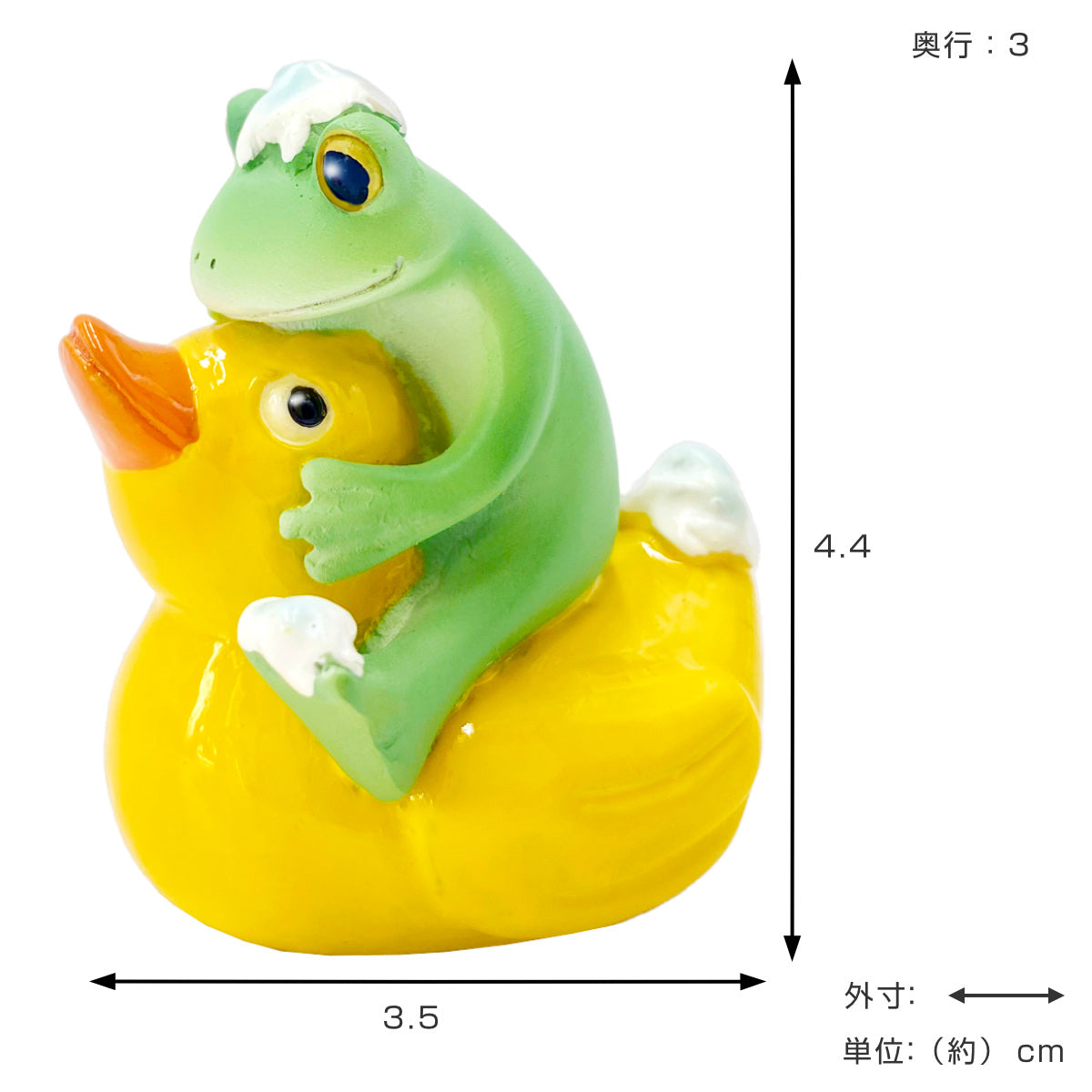 コポー アヒルとお風呂 カエル 置物 – ハウジー