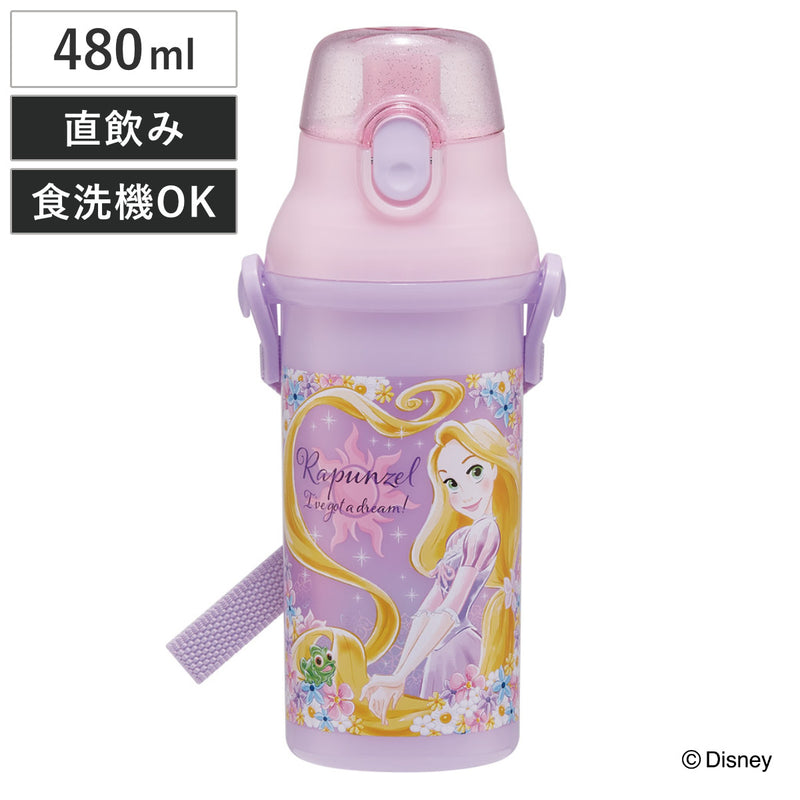 水筒 480ml 抗菌直飲プラボトル ラプンツェル25