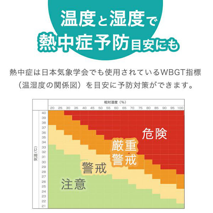 温湿度計デジタルモスフィ大画面磁石付き壁掛けスタンド